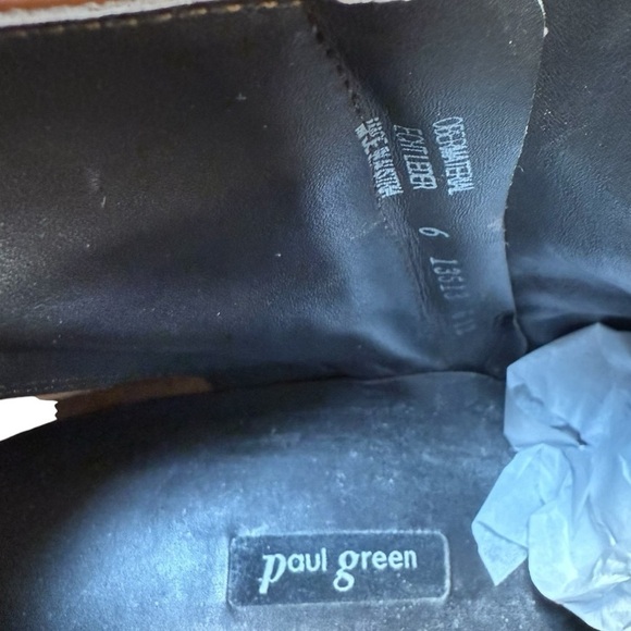 Paul Green Cognac Leather Heeled Booties Womens Size UK 6 - Picture 8 of 10